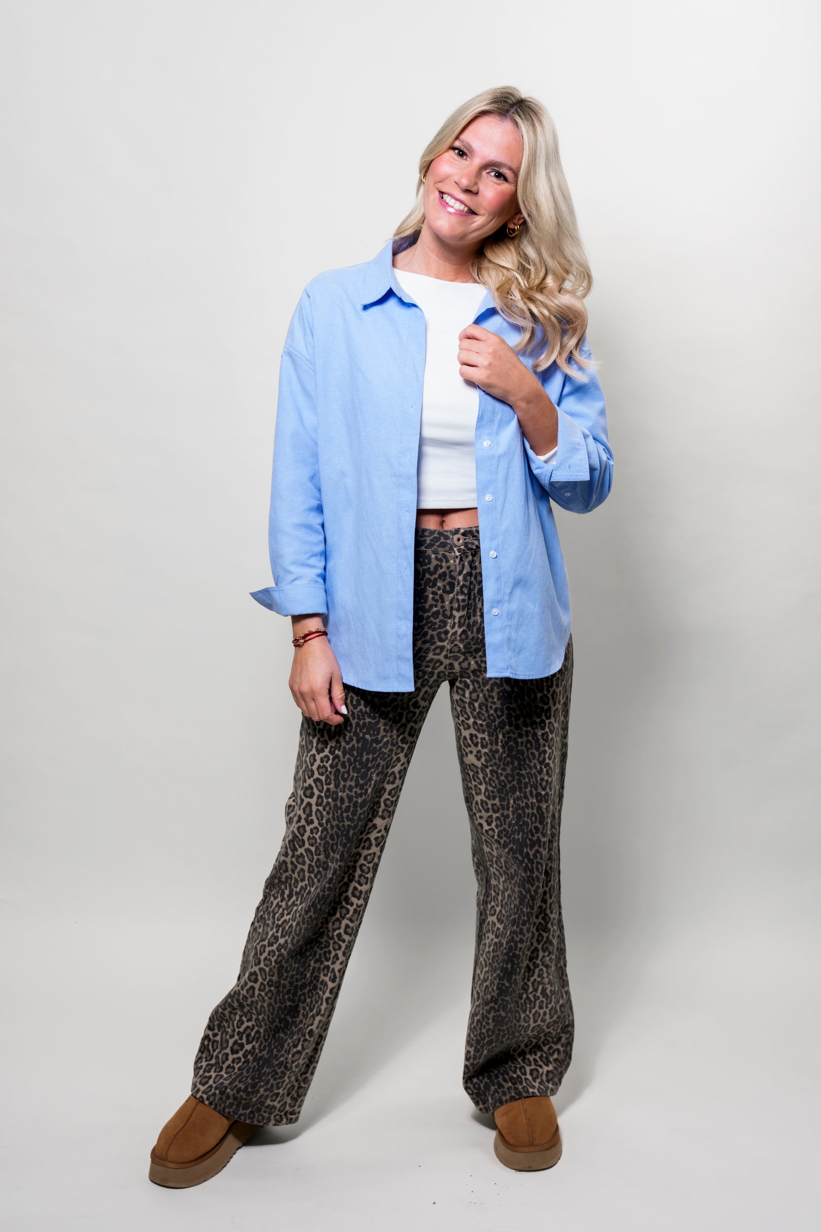 Klassische Bluse in zartem Hellblau