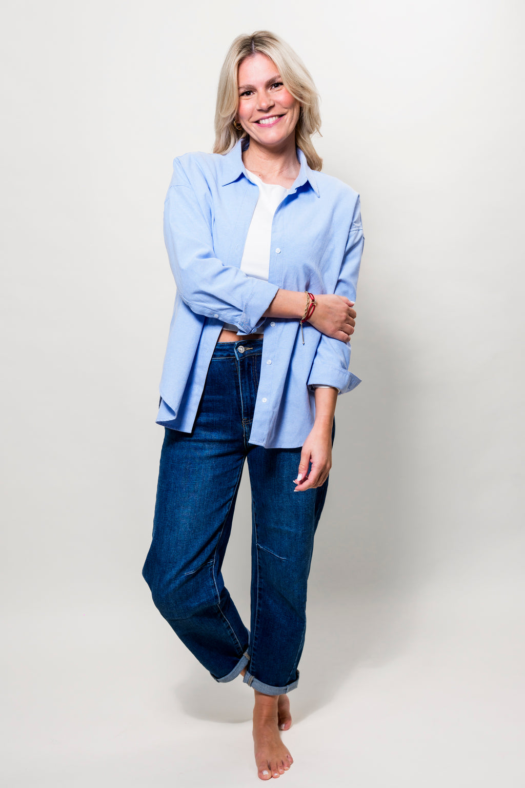 Klassische Bluse in zartem Hellblau