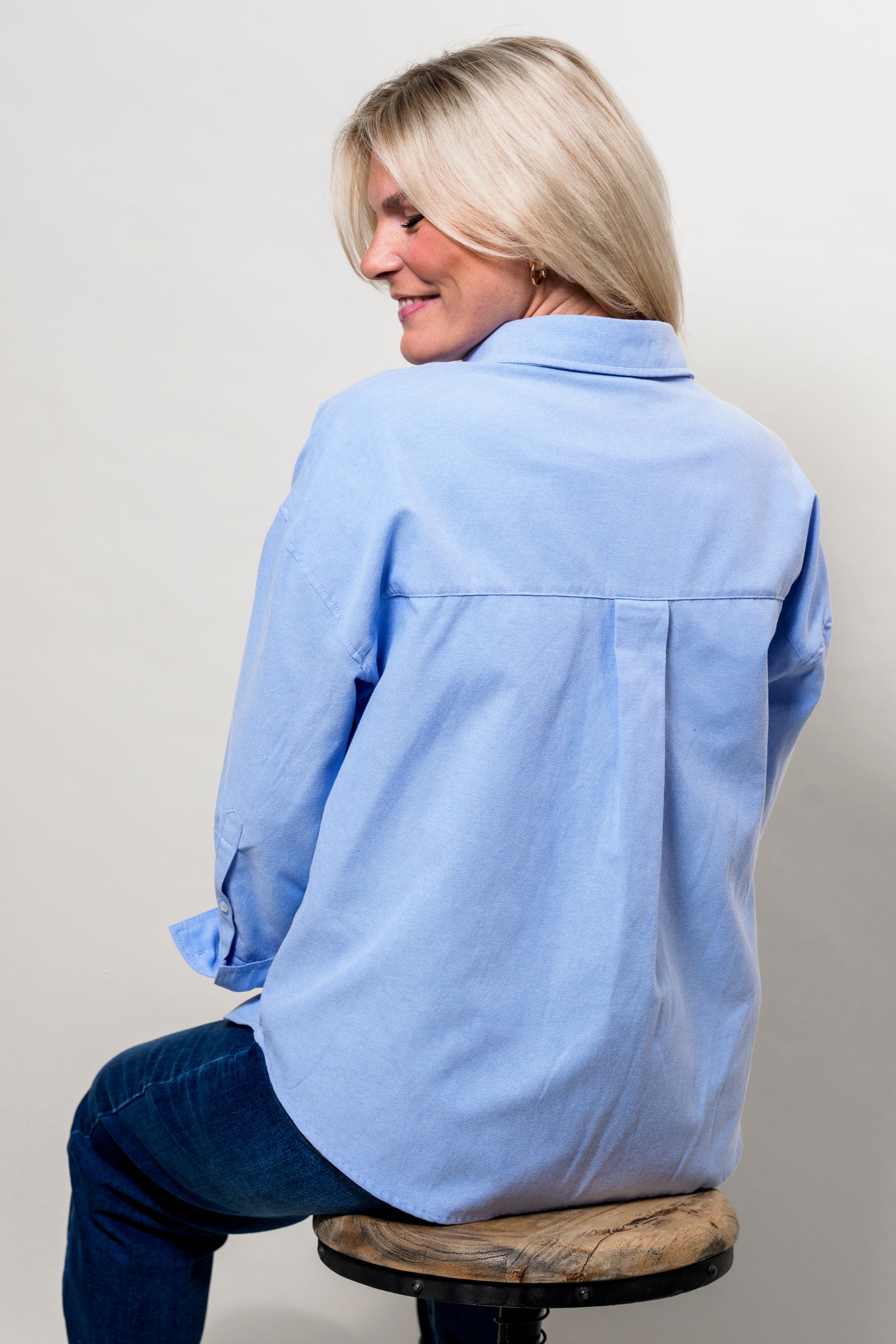 Klassische Bluse in zartem Hellblau