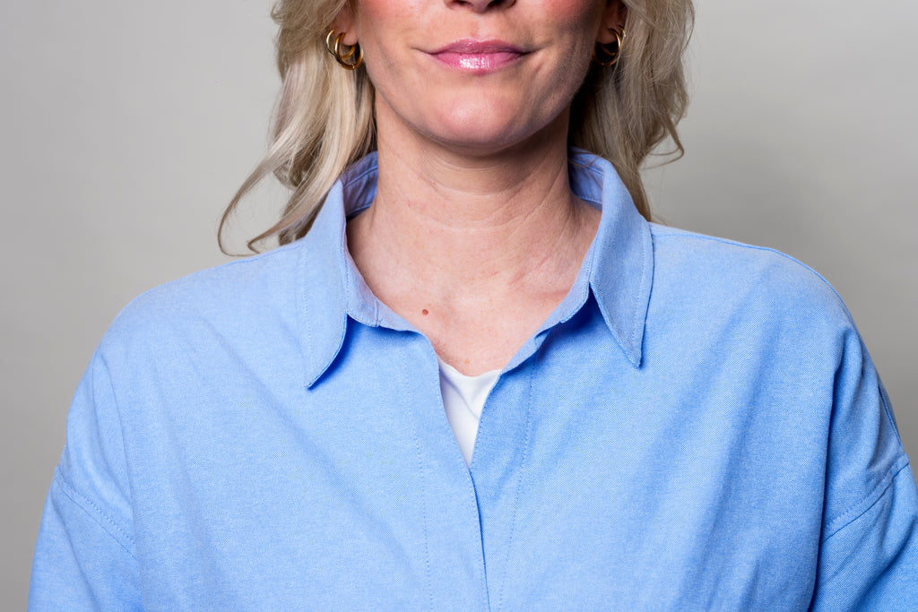 Klassische Bluse in zartem Hellblau