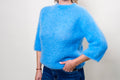 Mohair Pullover blau