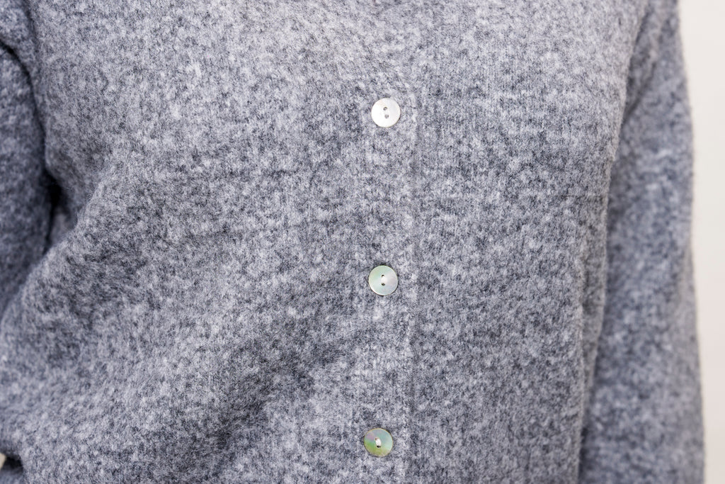Onesize Strickjacke grau meliert