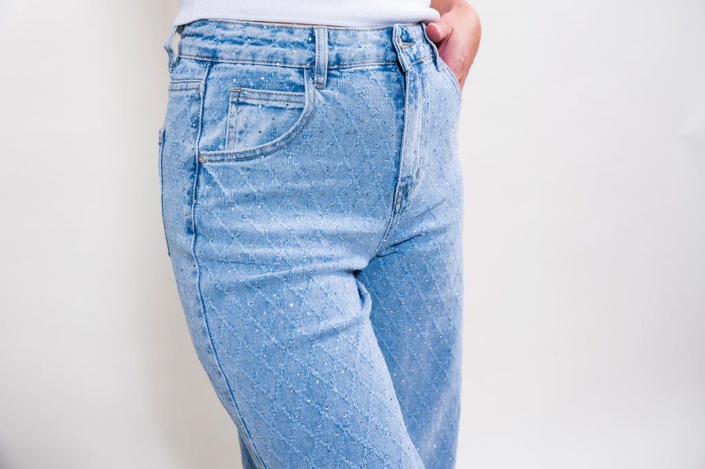 Glitzer Ballon Jeans