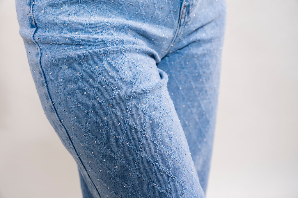 Glitzer Ballon Jeans